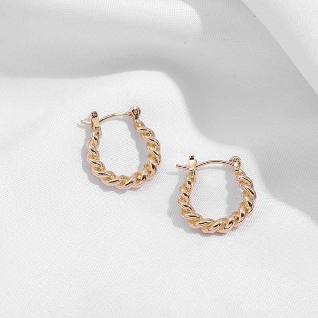 Gold Silver Color Stainless Steel Hoop Earrings for Women Small Simple Round Circle Huggies Ear Rings Steampunk Accessories - Allofbeauty